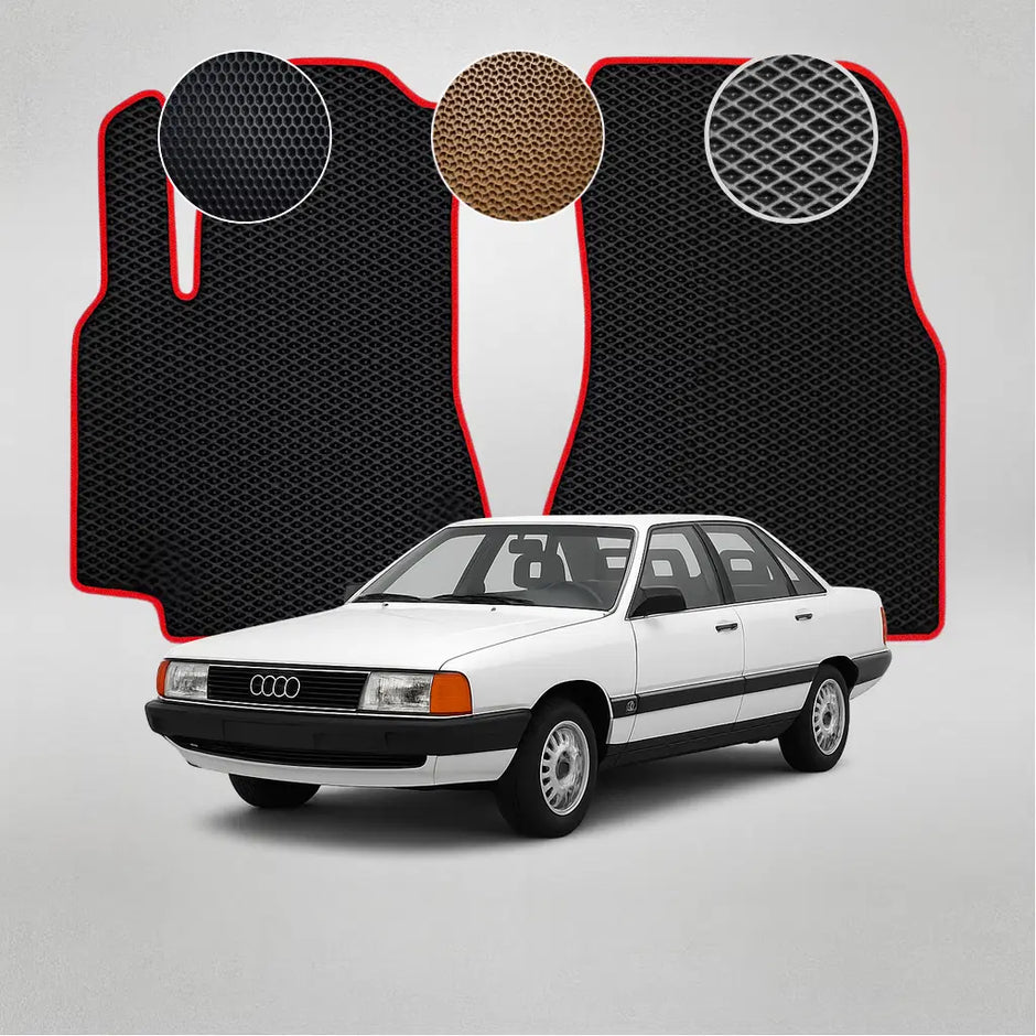 EVA grindų kilimėliai, skirti „Audi 100 C3/44“ 3-iosios kartos sedanui (1982–1988 m.)