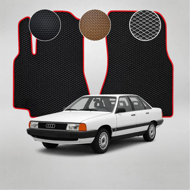 EVA grindų kilimėliai, skirti „Audi 100 C3/44“ 3-iosios kartos sedanui (1982–1988 m.)
