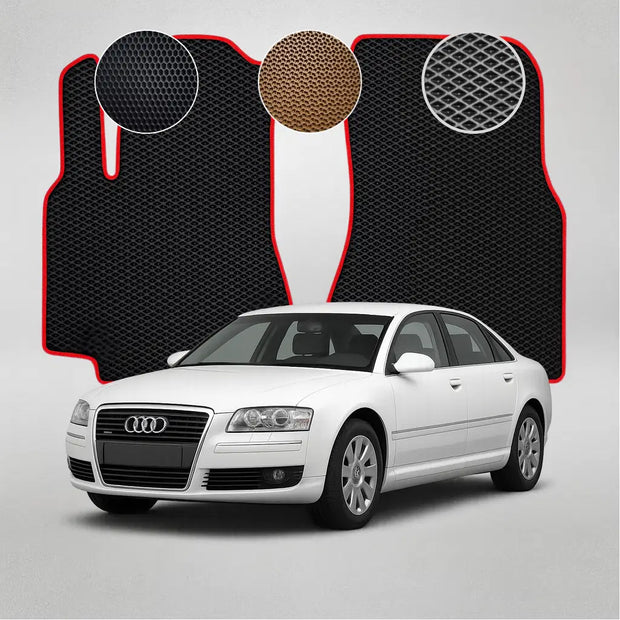 EVA grindų kilimėliai, skirti Audi A8 D3/E4 2 kartos sedanui (2002–2009 m.)