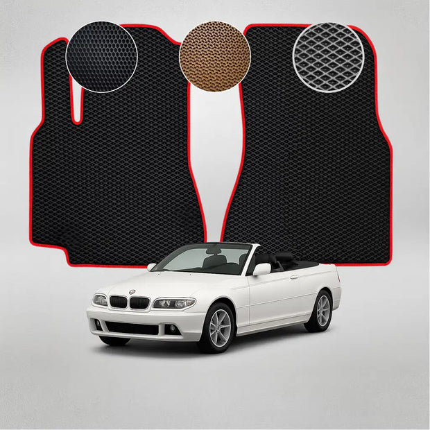 EVA grindų kilimėliai BMW E46 3 serijos 4-os kartos kabrioletui (1997–2006 m.)