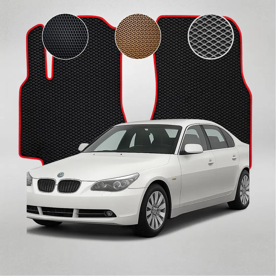 EVA grindų kilimėliai BMW E60 5 serijos 5-osios kartos sedanui (2003–2007 m.)