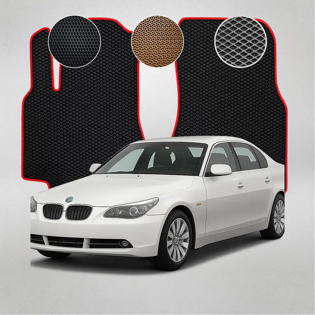 EVA grindų kilimėliai BMW E60 5 serijos 5-osios kartos sedanui (2003–2007 m.)