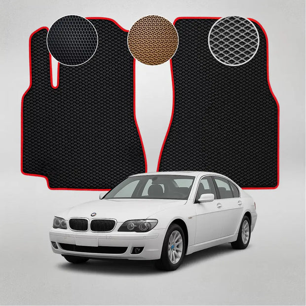 EVA grindų kilimėliai, skirti BMW E65 7 serijos 4 kartos sedanui (2001–2008 m.)