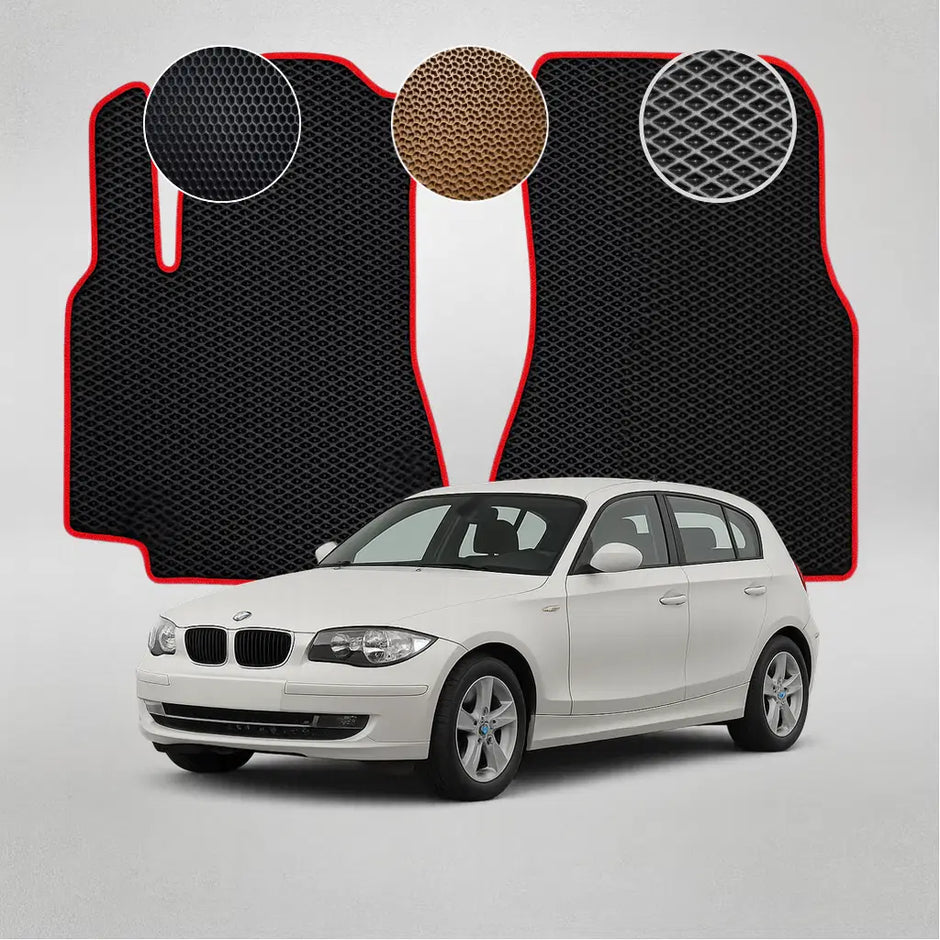 EVA grindų kilimėliai BMW E87 1 serijos 1-osios kartos hečbekui (2004–2011 m.)