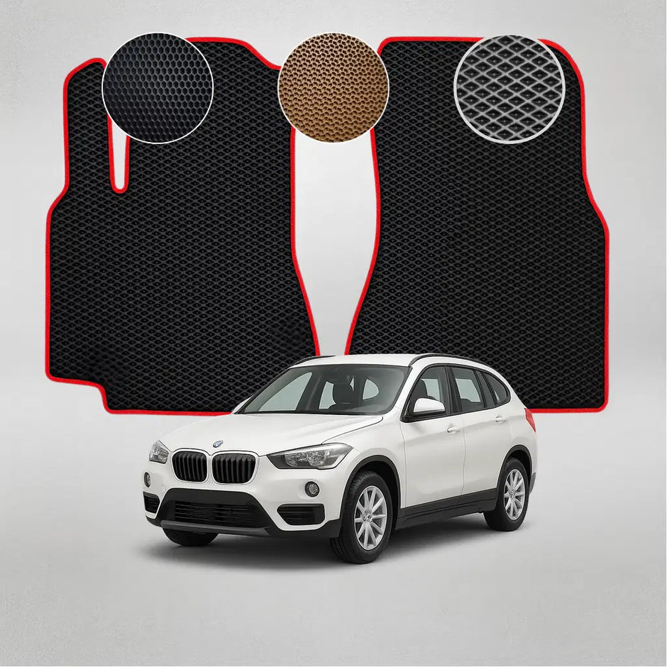 EVA grindų kilimėliai BMW X1 F48 antros kartos krosoveriui (2015–2020 m.)