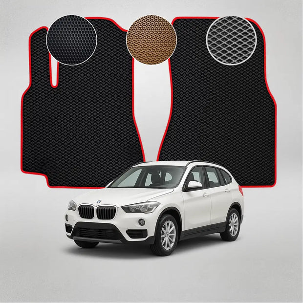 EVA grindų kilimėliai BMW X1 F48 antros kartos krosoveriui (2015–2020 m.)