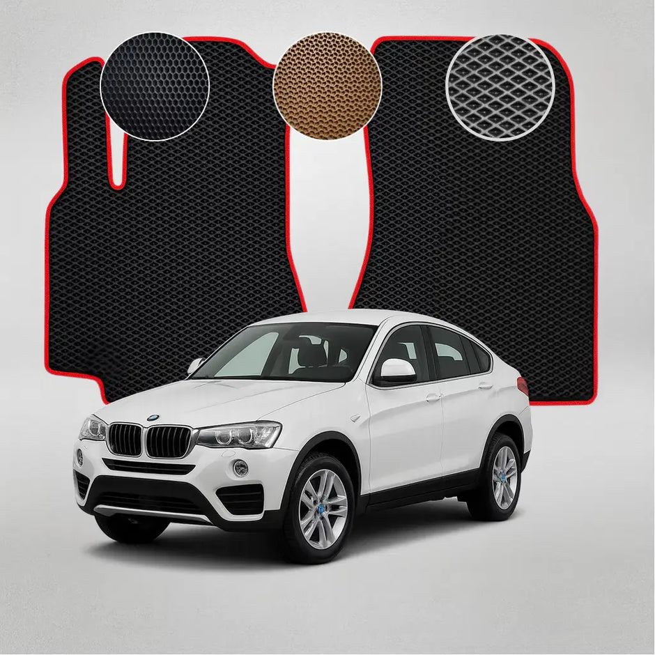 EVA grindų kilimėliai BMW X4 F26 pirmosios kartos krosoveriui (2014–2018 m.)