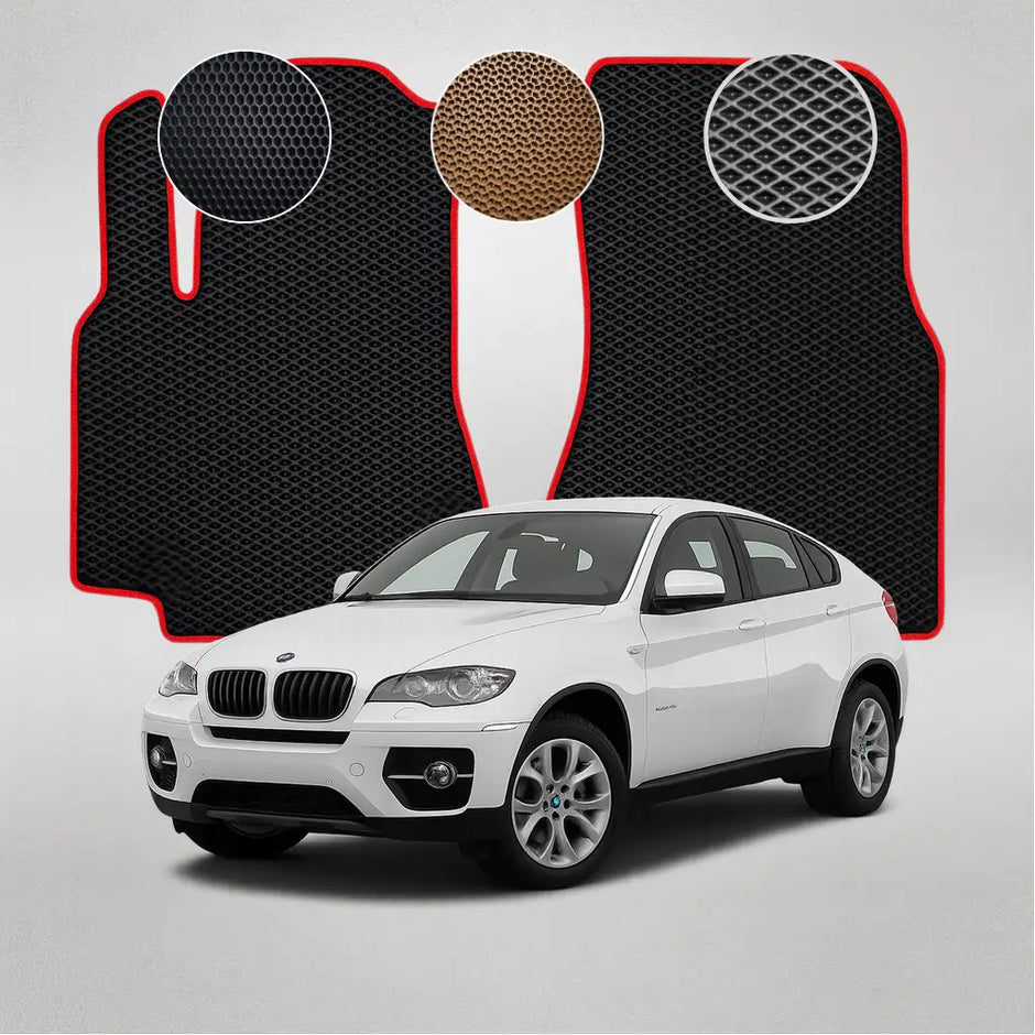 EVA grindų kilimėliai BMW X6 E71 pirmosios kartos krosoveriui (2008–2014 m.)