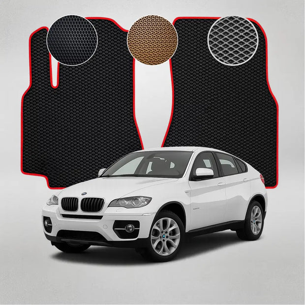 EVA grindų kilimėliai BMW X6 E71 pirmosios kartos krosoveriui (2008–2014 m.)