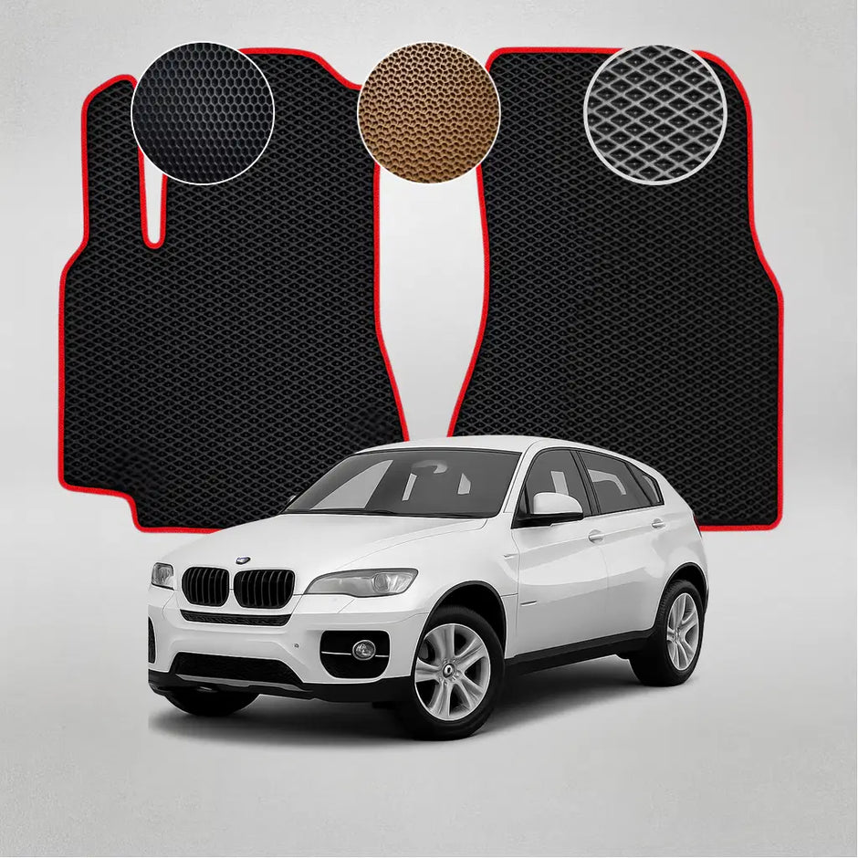 EVA grindų kilimėliai BMW X6 E71 pirmosios kartos krosoveriui (2012–2014 m.)