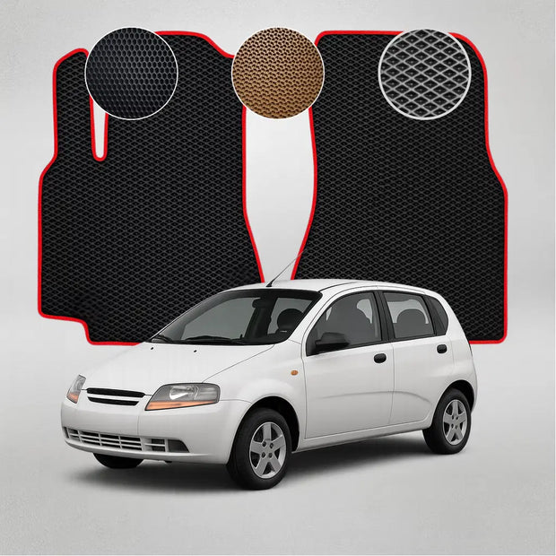 EVA grindų kilimėliai, skirti „Chevrolet Aveo T200“ pirmosios kartos hečbekui (2002–2008 m.)