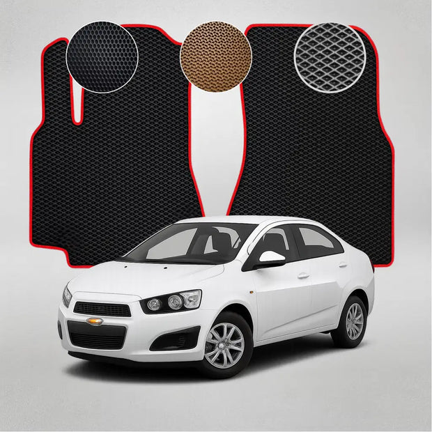 EVA grindų kilimėliai, skirti „Chevrolet Aveo T300“ 3-iosios kartos sedanui (nuo 2011 m.)