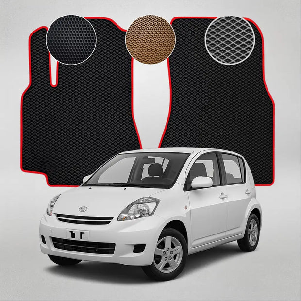 EVA grindų kilimėliai, skirti „Daihatsu Sirion M3“ antros kartos hečbekui (2004–2015 m.)