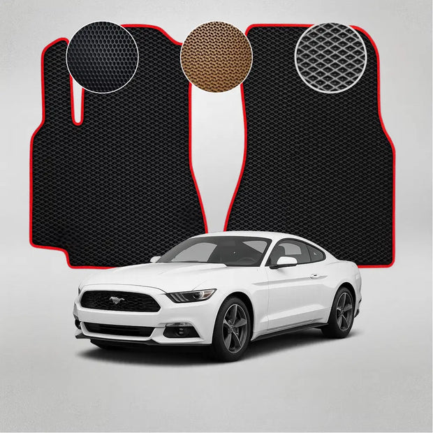 EVA grindų kilimėliai, skirti „Ford Mustang“ 6-osios kartos kupė automobiliui (nuo 2015 m.)