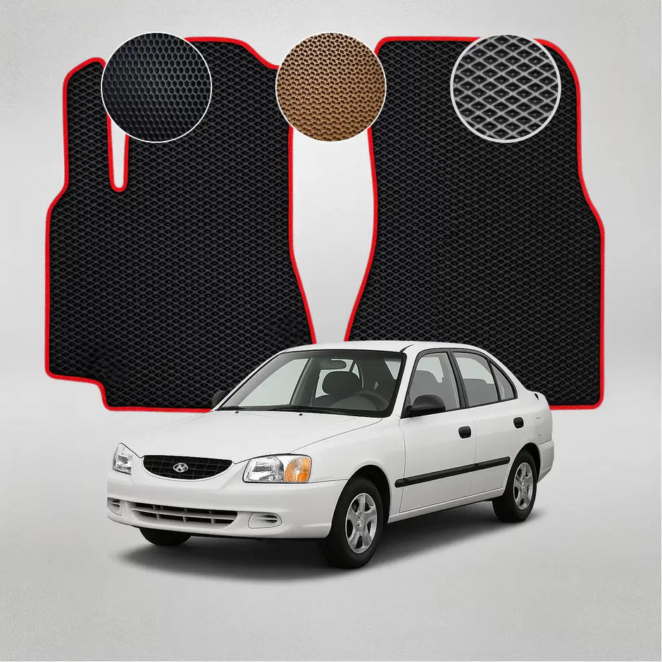 EVA grindų kilimėliai, skirti Hyundai Accent 2-os kartos sedanui (2000–2005 m.)