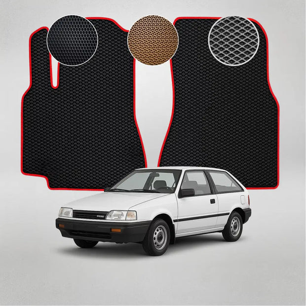 EVA grindų kilimėliai, skirti „Hyundai Pony“ 4-osios kartos hečbekui (1989–1994 m.)