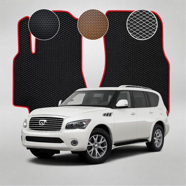 EVA grindų kilimėliai, skirti „Infiniti QX56/80“ 3-iosios kartos krosoveriui (nuo 2010 m.)