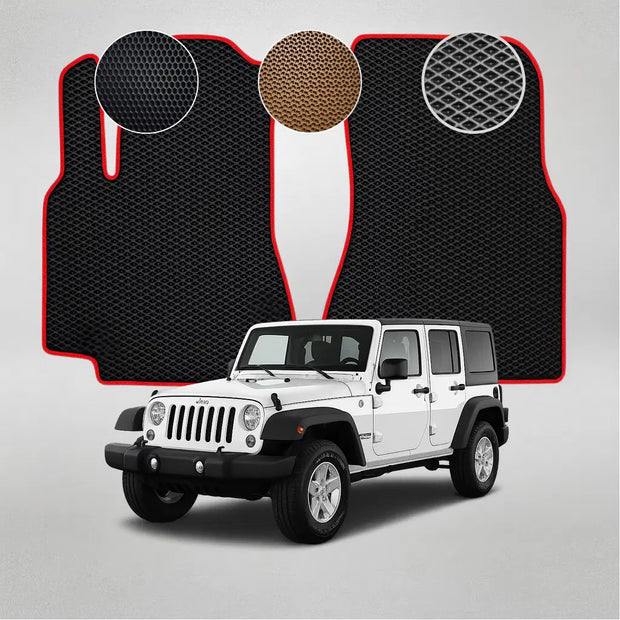 EVA grindų kilimėliai, skirti „Jeep Wrangler“ 4-osios kartos krosoveriui (nuo 2017 m.)