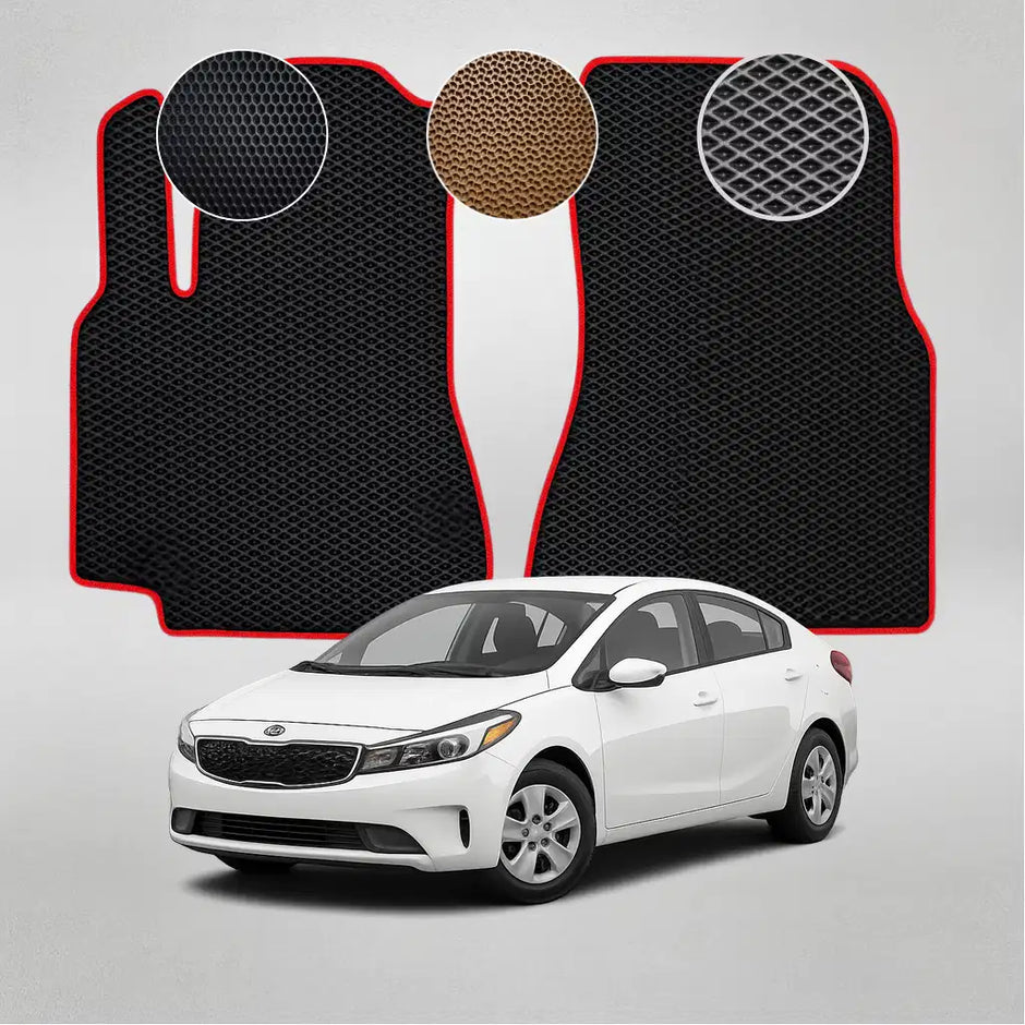 EVA grindų kilimėliai, skirti Kia Forte 2-os kartos sedanui (2016–2018 m.)