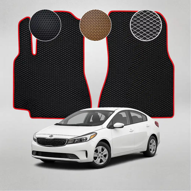 EVA grindų kilimėliai, skirti Kia Forte 2-os kartos sedanui (2016–2018 m.)