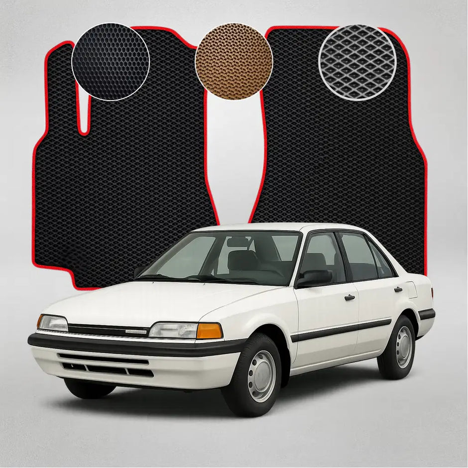 EVA grindų kilimėliai, skirti Mazda 323 4-os kartos sedanui (1989–1994)