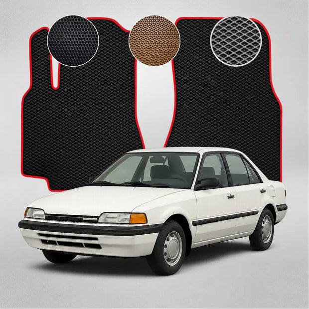 EVA grindų kilimėliai, skirti Mazda 323 4-os kartos sedanui (1989–1994)