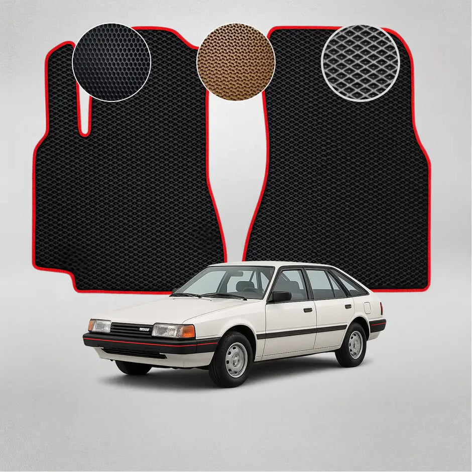 EVA grindų kilimėliai, skirti „Mazda 626“ antros kartos hečbekui (1983–1987 m.)