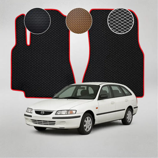 EVA grindų kilimėliai, skirti „Mazda 626“ 5-osios kartos hečbekui (1997–1999 m.)