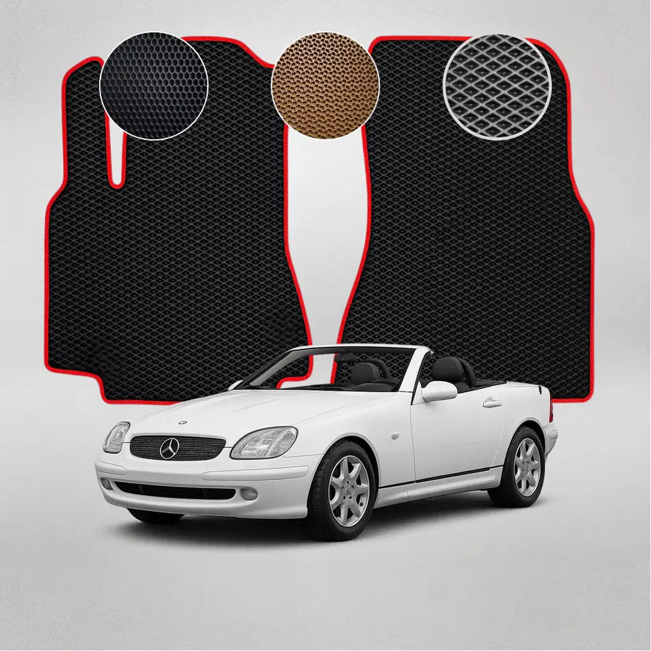 EVA grindų kilimėliai, skirti „Mercedes-Benz R170 SLK“ klasės pirmosios kartos kabrioletui (1996–2004 m.)