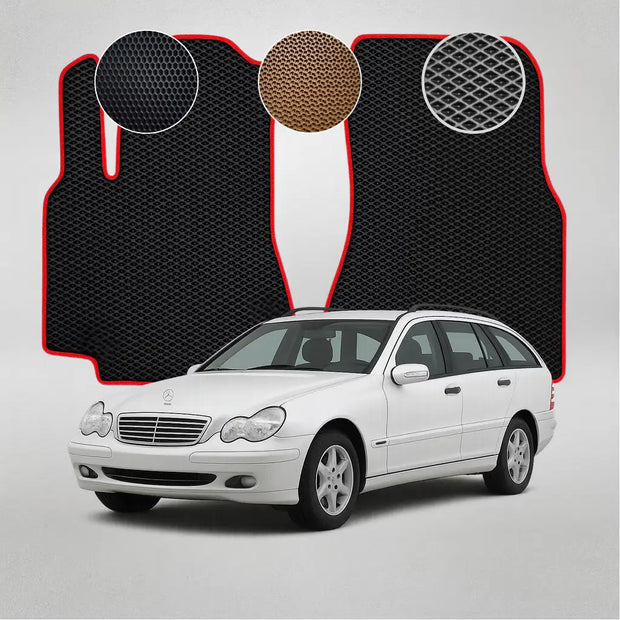 EVA grindų kilimėliai, skirti „Mercedes-Benz S203 C“ klasės (C220) antros kartos kombi automobiliui (2001–2004 m.)