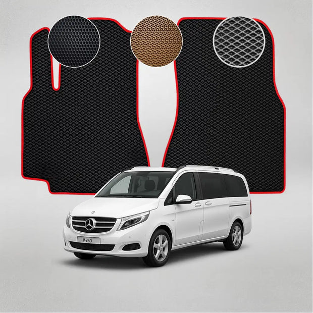 EVA grindų kilimėliai, skirti „Mercedes-Benz V250 V-Class“ antros kartos minivenui (nuo 2014 m.)