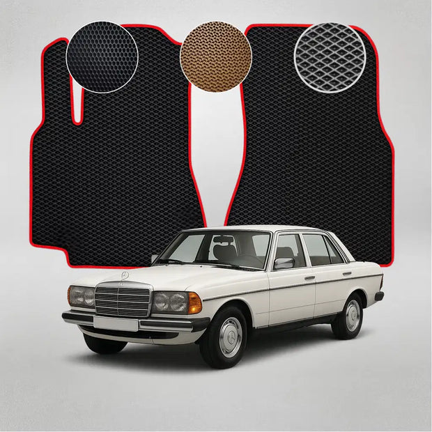 EVA grindų kilimėliai, skirti „Mercedes-Benz W123“ pirmosios kartos sedanui (1975–1986 m.)