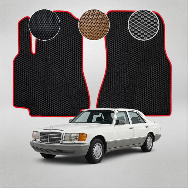 EVA grindų kilimėliai, skirti „Mercedes-Benz W126 S“ klasės antros kartos sedanui (1979–1991 m.)