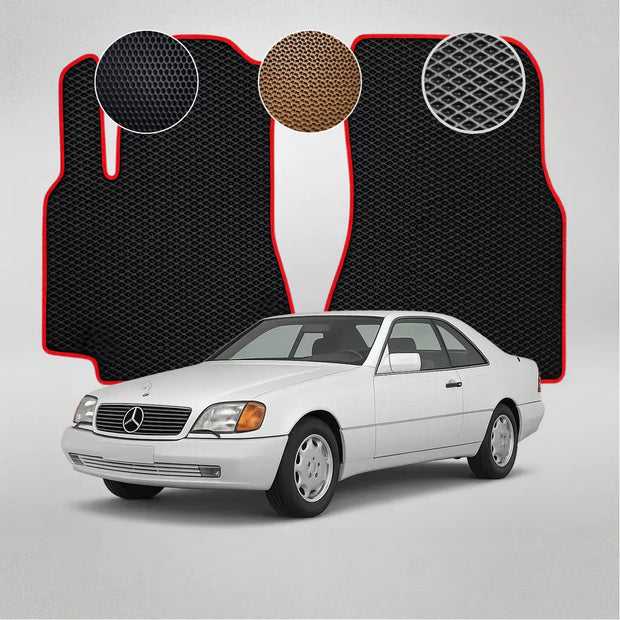 EVA grindų kilimėliai, skirti „Mercedes-Benz W140/C140 S“ klasės 3-iosios kartos kupė (1991–1998 m.) modeliui