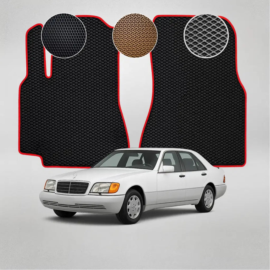 EVA grindų kilimėliai, skirti „Mercedes-Benz W140 S“ klasės 3-iosios kartos sedanui (1991–1998 m.)