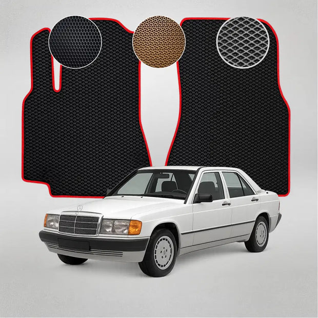 EVA grindų kilimėliai, skirti „Mercedes-Benz W201 C“ klasės pirmosios kartos sedanui (1982–1993 m.)