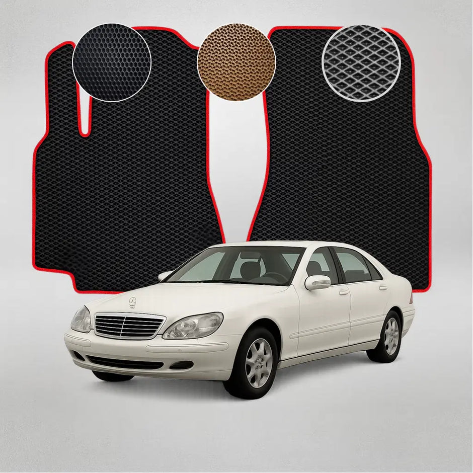EVA grindų kilimėliai, skirti „Mercedes-Benz W220 S“ klasės 4-os kartos sedanui (1998–2002 m.)