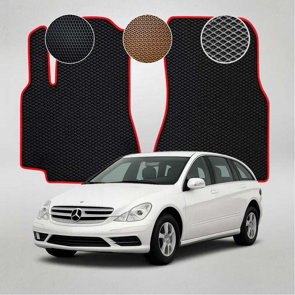 EVA grindų kilimėliai Mercedes-Benz W251 R klasės 1-os kartos minivenui (nuo 2005 m.)