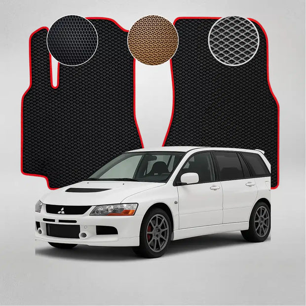 EVA grindų kilimėliai, skirti „Mitsubishi Lancer Evolution“ 9-osios kartos kombi (2005–2007 m.) automobiliui