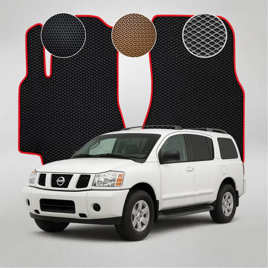 EVA grindų kilimėliai, skirti „Nissan Armada“ pirmosios kartos krosoveriui (2004–2008 m.)