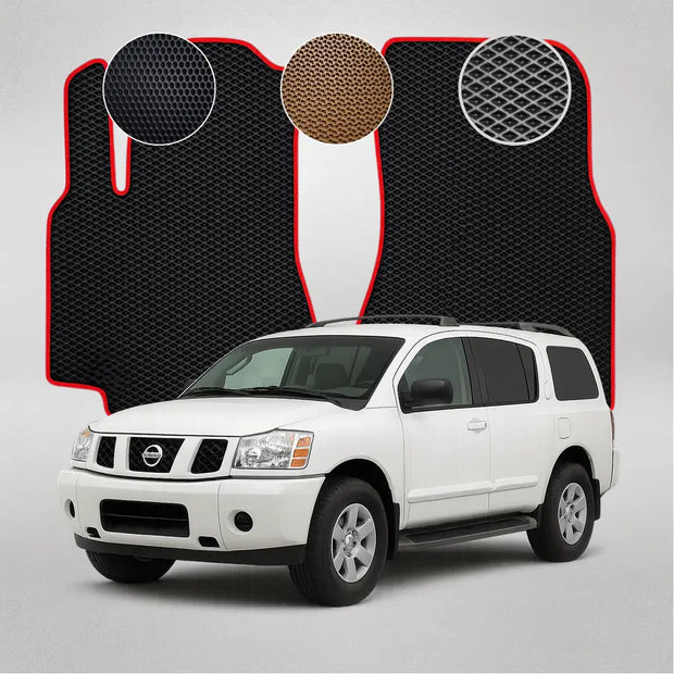 EVA grindų kilimėliai, skirti „Nissan Armada“ pirmosios kartos krosoveriui (2004–2008 m.)