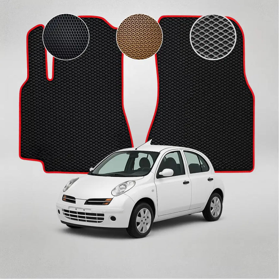 EVA grindų kilimėliai, skirti „Nissan Micra K12“ 3-iosios kartos hečbekui (2003–2010 m.)