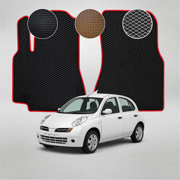 EVA grindų kilimėliai, skirti „Nissan Micra K12“ 3-iosios kartos hečbekui (2003–2010 m.)