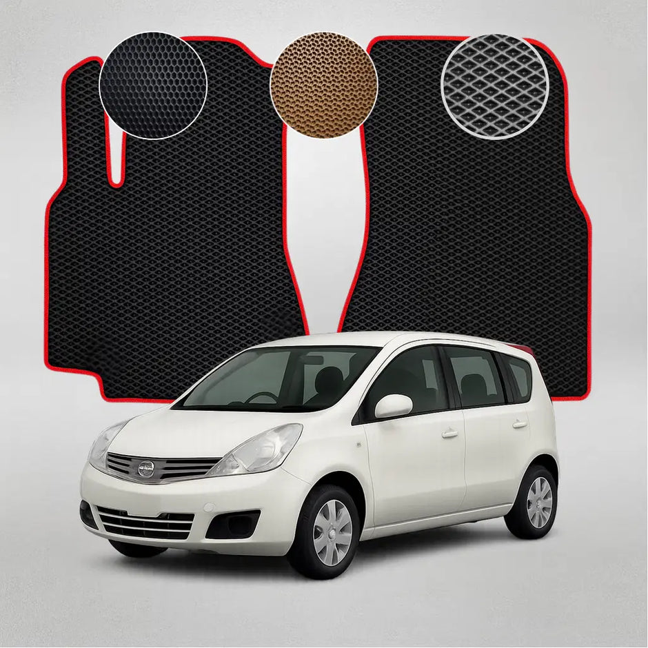 EVA grindų kilimėliai, skirti „Nissan Note E11“ pirmosios kartos minivenui (2004–2013 m.)