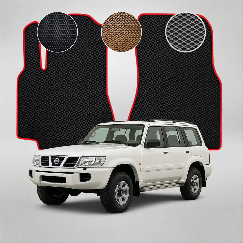 EVA grindų kilimėliai, skirti „Nissan Patrol Y-61“ 5-osios kartos krosoveriui (1997–2013 m.)