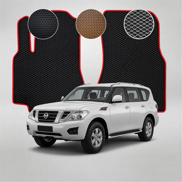 EVA grindų kilimėliai Nissan Patrol Y-62 6-osios kartos krosoveriui (nuo 2010 m.)