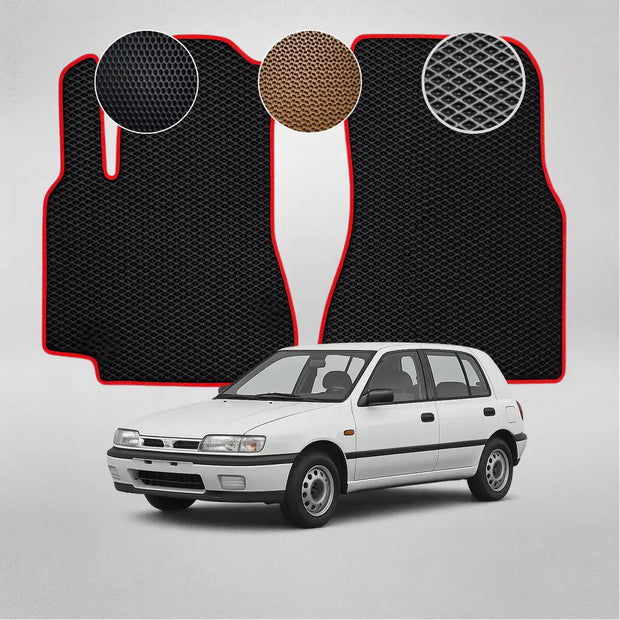 EVA grindų kilimėliai, skirti „Nissan Sunny N14“ antros kartos hečbekui (1990–1995 m.)
