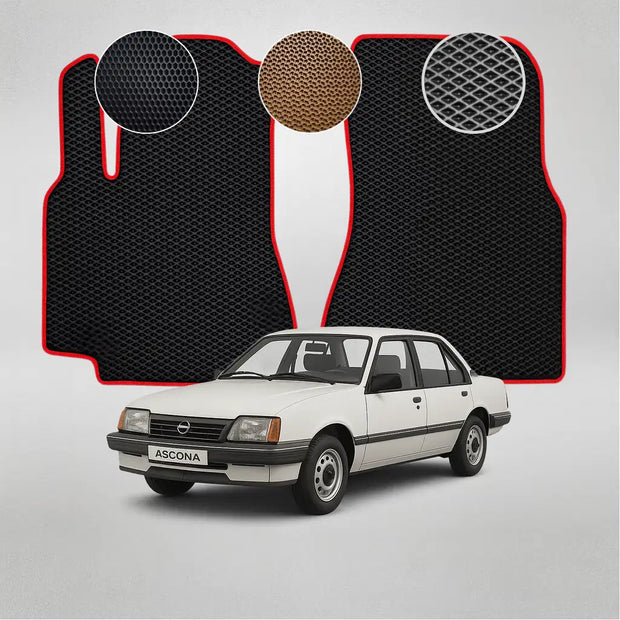 EVA kilimėliai, skirti „Opel Ascona“ 3-iosios kartos sedanui (1981–1988 m.)