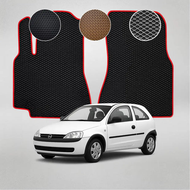 EVA grindų kilimėliai, skirti „Opel Corsa“ 3-iosios kartos hečbekui (2000–2006 m.)