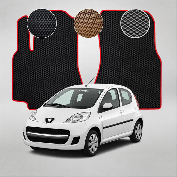EVA kilimėliai, skirti „Peugeot 107“ pirmosios kartos hečbekui (2005–2014 m.)